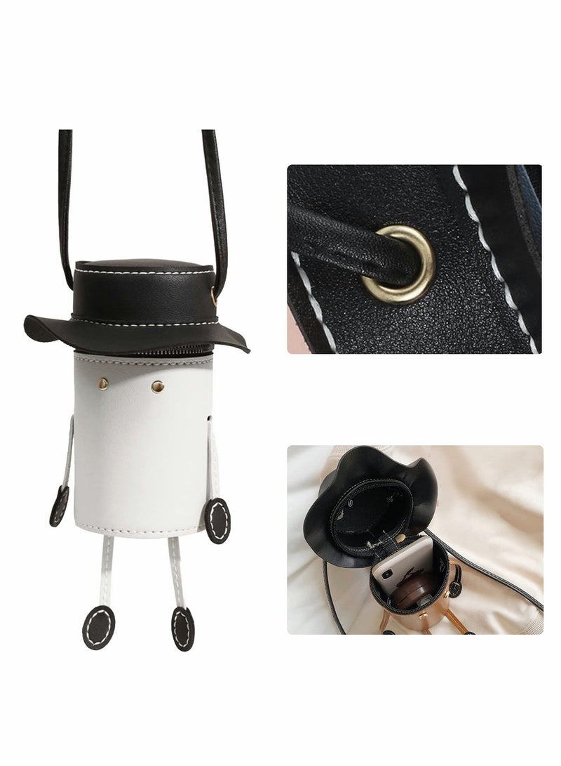 PU Leather Bag DIY Making Kits, Mr. Hat - Tote Pencil Case, Zipper Storage - Image 3