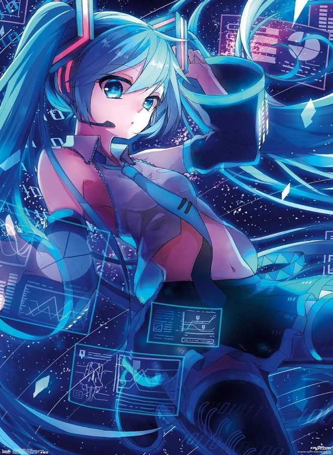 wallstop Hatsune Miku Poster for Room II office II home Decoration AS1324 (Multicolour,glossy photo paper) (12X18 INCH) - Image 1