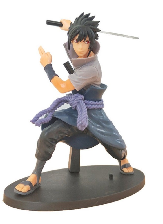 HALAMODO - Naruto Battle Version Sasuke Handmade Model Doll Decoration - Image 1