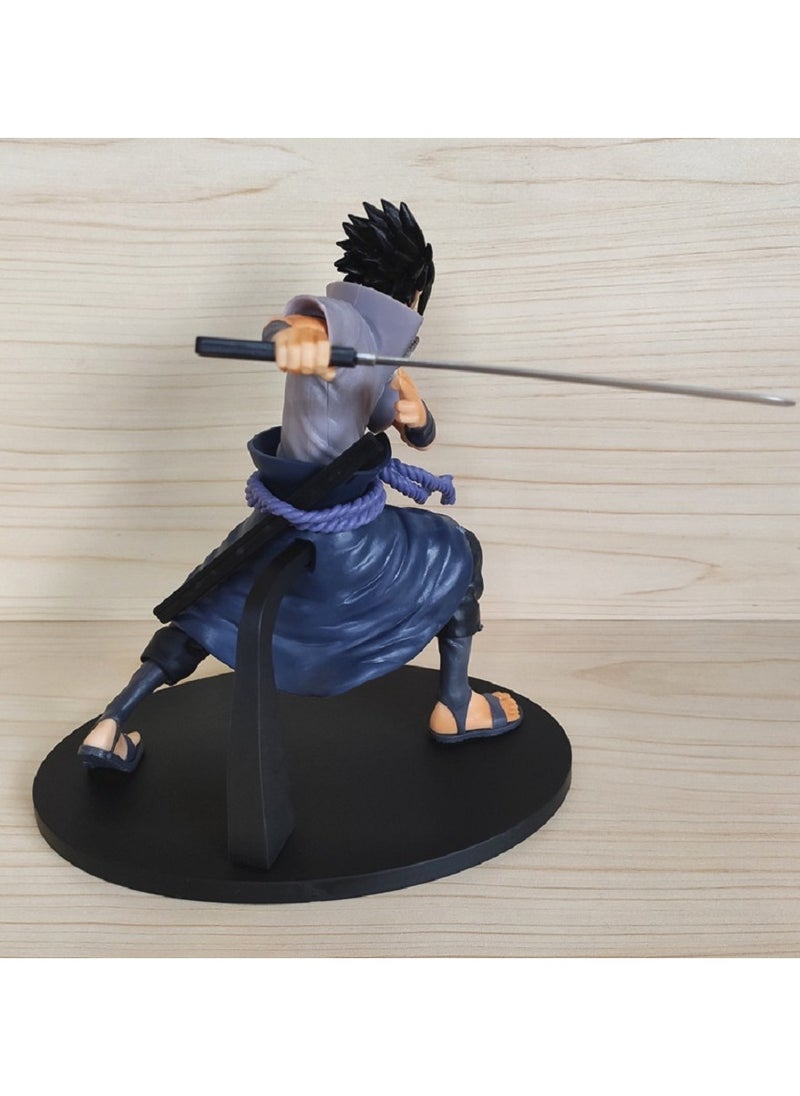HALAMODO - Naruto Battle Version Sasuke Handmade Model Doll Decoration - Image 1