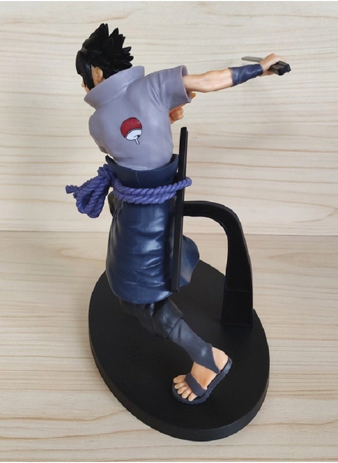HALAMODO - Naruto Battle Version Sasuke Handmade Model Doll Decoration - Image 1