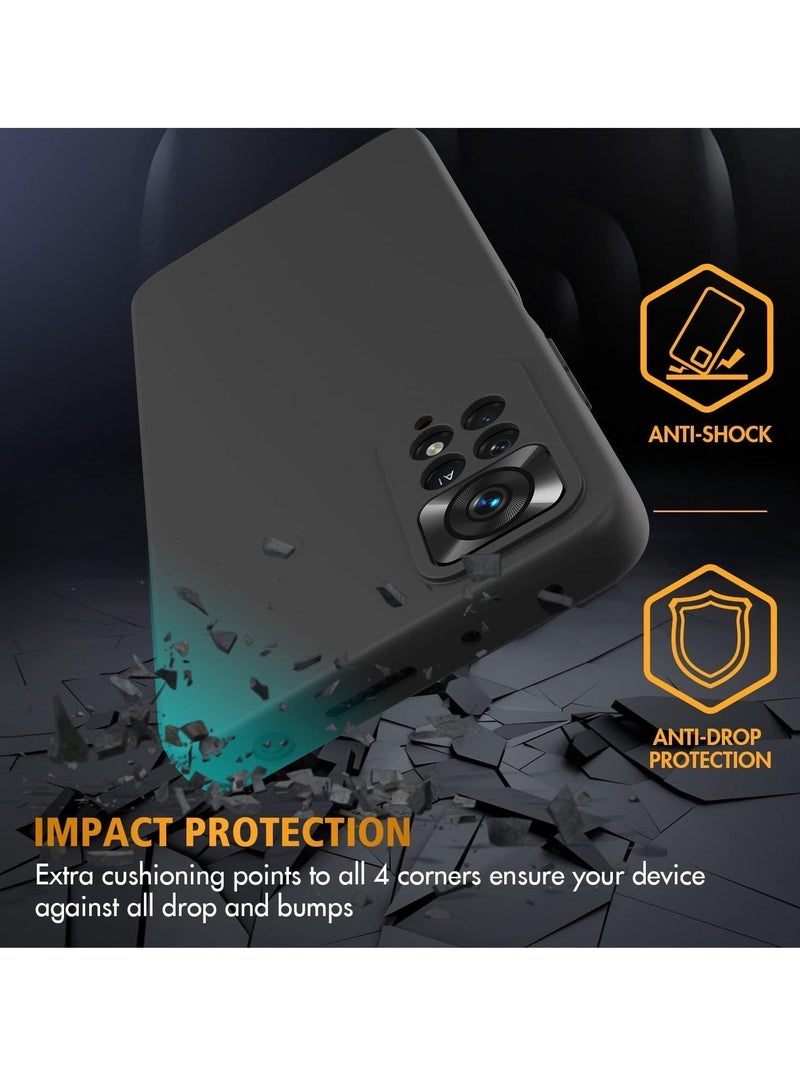 MUNTAQI Redmi Note 11 Pro 5G Case - Soft Silicone New Material, Slim Anti-Drop Full Body Camera Protective Cover - Image 4