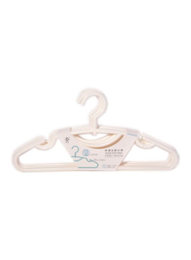 Generic 4-Piece Plastic Garment Holder Set White 39x19.5cm 