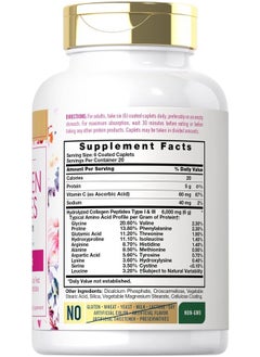 CARLYLE Collagen with Vitamin C | 6000mg | 120 Caplets |  Collagen Peptides | Type 1 and 3 | Non-GMO, Gluten Free, Grass Fed  - Image 2