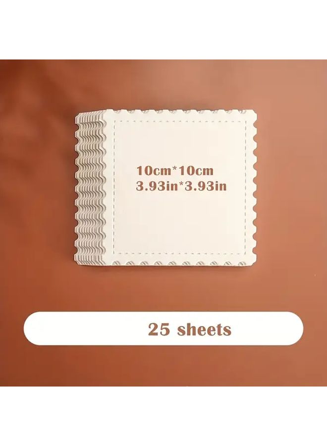 25 Sheets Thick Ruled Watercolor Paper 3.15inch X 6.1inch Heavy Duty Pulp Cardstock With Scalloped Edges Rounded Corners And Central Tab For DIY Art Calligraphy Bookbinding And Scrapbooking Compatible With Watercolor Paints Markers And Pencils - Image 5