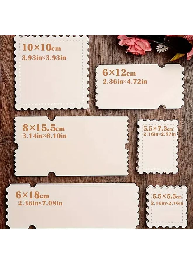 25 Sheets Thick Ruled Watercolor Paper 3.15inch X 6.1inch Heavy Duty Pulp Cardstock With Scalloped Edges Rounded Corners And Central Tab For DIY Art Calligraphy Bookbinding And Scrapbooking Compatible With Watercolor Paints Markers And Pencils - Image 3