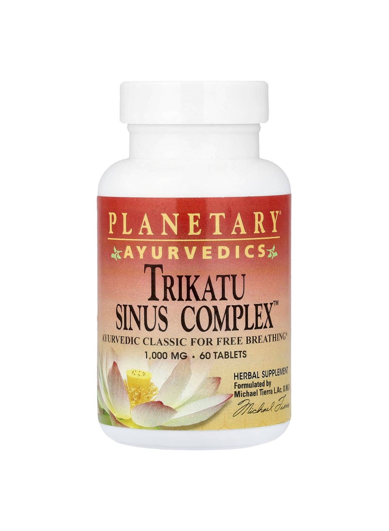 PLANETARY HERBALS Ayurvedics, Trikatu Sinus Complex, 60 Tablets