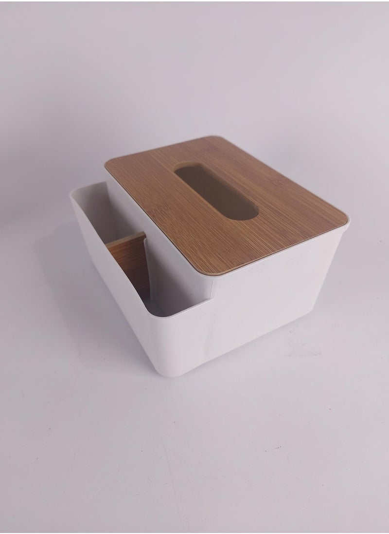 Generic Multifunctional Tissue Box Holder with Facial Tissue Storage Box for Dining Room, Kitchen, Home Decor  - Image 3