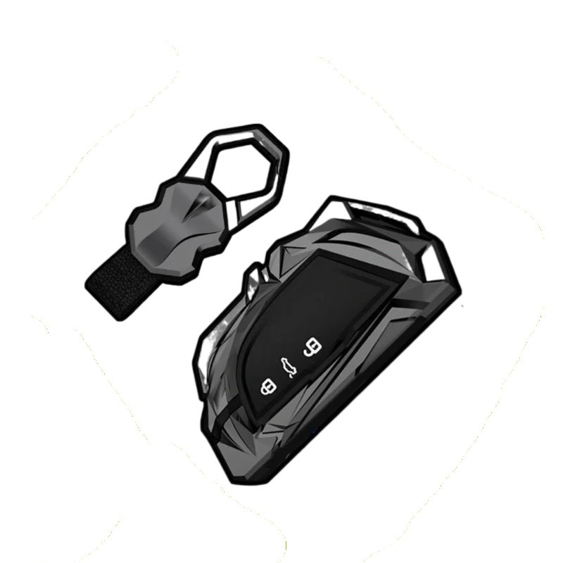 Black Car Remote Key Case Keychain Cover Compatible For Skoda Octavia Seat Leon VW Golf 8 - Image 2