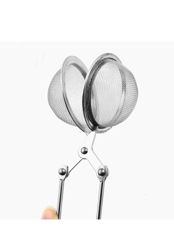 3 Pcs Stainless Steel Loose Leaf Tea Infuser, Handle Secure Locking Mesh Snap Ball Strainer  - Image 2