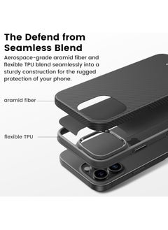 PITAKA pitaka for iPhone 16 Pro Case Compatible with MagSafe, Shockproof Case for iPhone 16 Pro Case, 600D Aramid Fiber and TPU Combined Grade Protective Case - Black Grey (Twill)  - Image 3