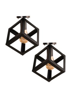 El Rawda Lighting 2 Pcs Modern And Unique Single Pendants Suitable For All Uses 22x22x30 cm 