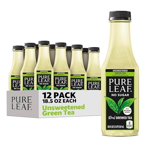 Pure Leaf Iced Tea Unsweetened Green Tea 185 fl Oz Bottles Pack of 12 - Image 1