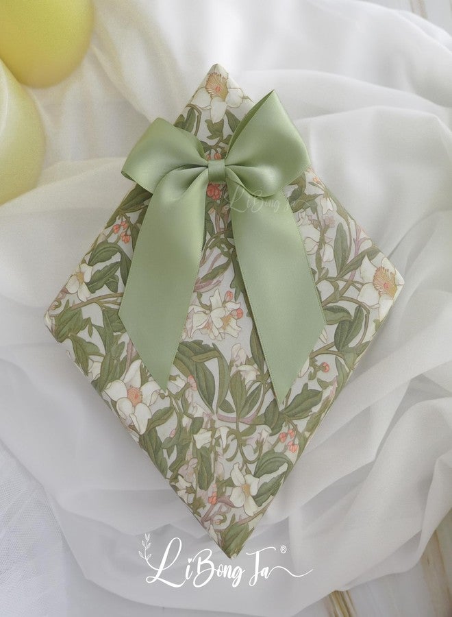 LiBongTa Sage Green Bows 4.5" Green Satin Ribbon Bows 24 PCS Pre-Tied Twist Tie Bow for Gift Wrapping Candy Treat Bags Party Favors DIY Crafts Birthday Wedding Bridal Shower Decorations - Image 5
