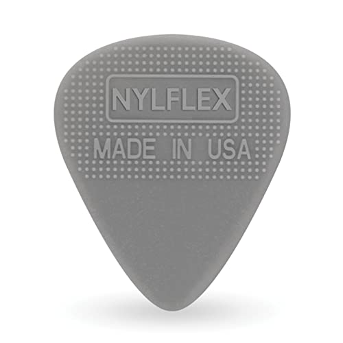 Planet Waves D'Addario Accessories Nylflex Guitar Picks - Nylon Guitar Picks with Grip - Great for Vintage Electric Sounds and Acoustic Strumming - 10 pack, Medium (.75mm) - Image 1