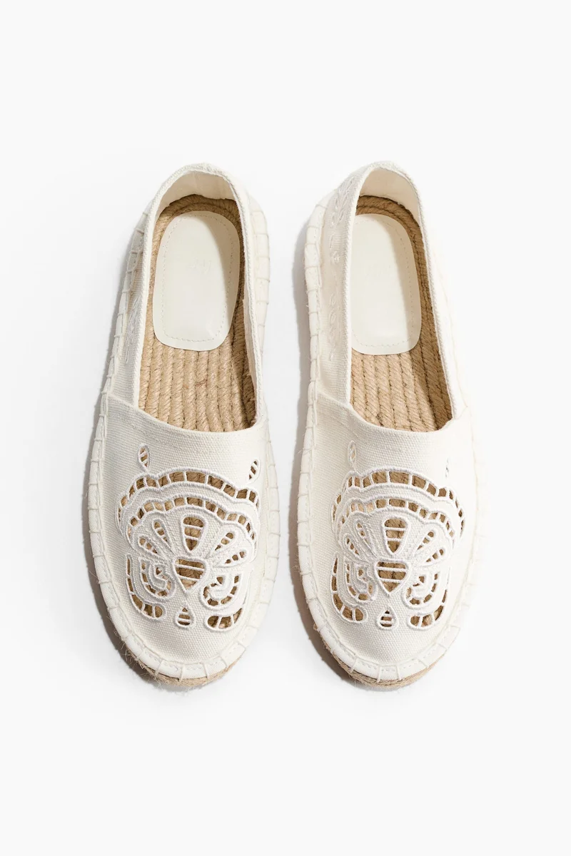 H&M Broderie anglaise espadrilles