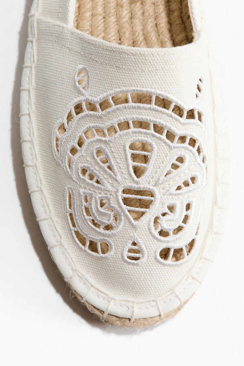 H&M  Broderie anglaise espadrilles for Women | Best Price UAE