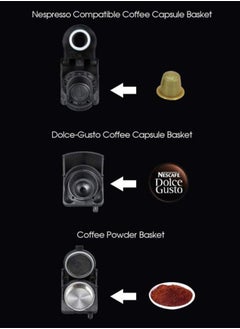 JAMAKY Multi Capsule Coffee Maker with Italian technology jmk-9012, Household 1450W Automatic Drip Coffee Machine 0.6L Water Capacity  - Image 2