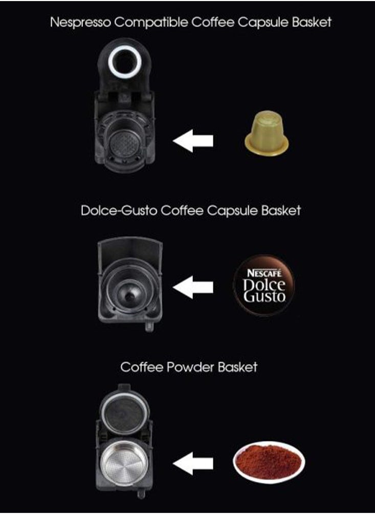 JAMAKY Multi Capsule Coffee Maker with Italian technology jmk-9012, Household 1450W Automatic Drip Coffee Machine 0.6L Water Capacity  - Image 2