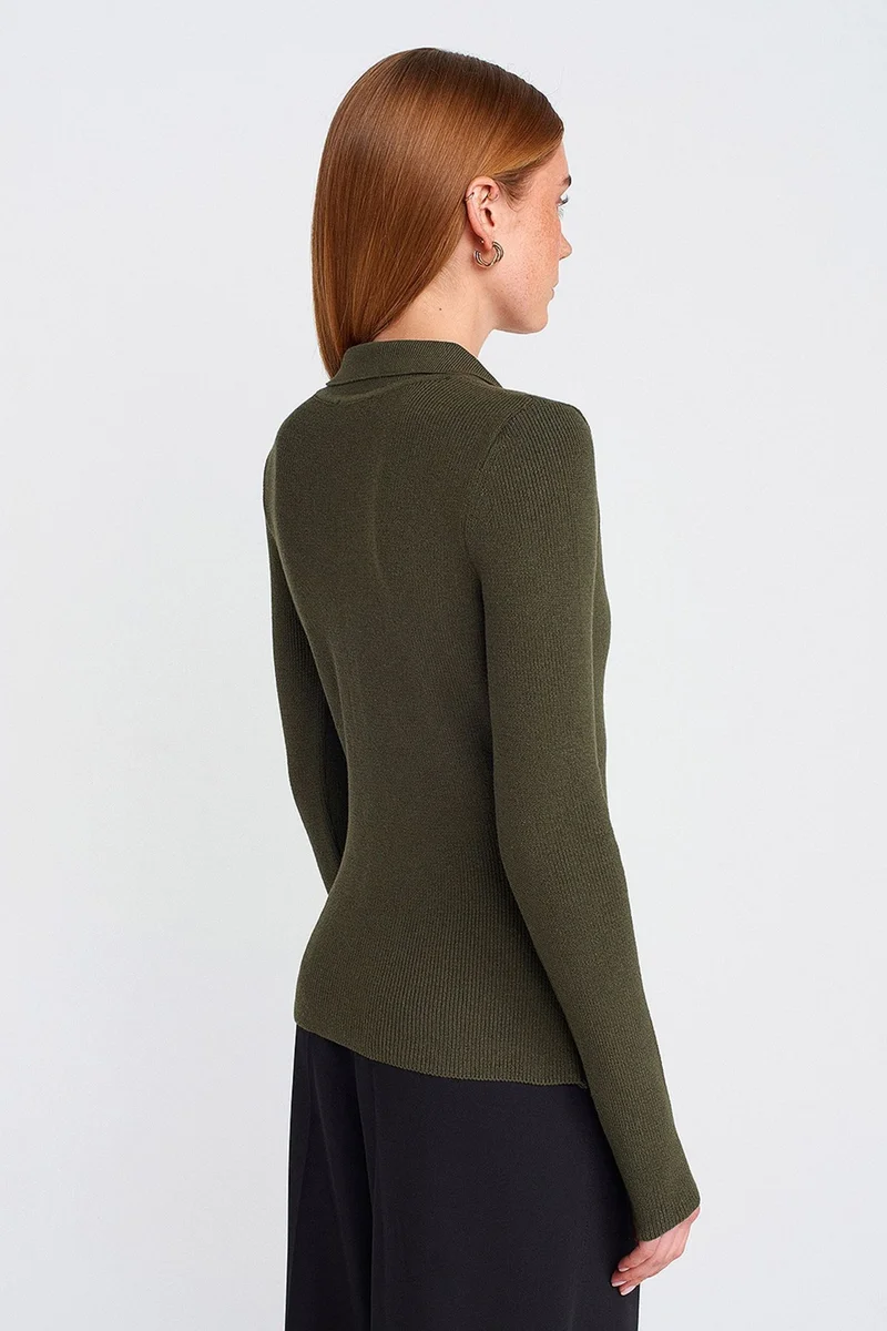 Dilvin Khaki Green DILVIN Women's Sweater for Women | Best Price UAE