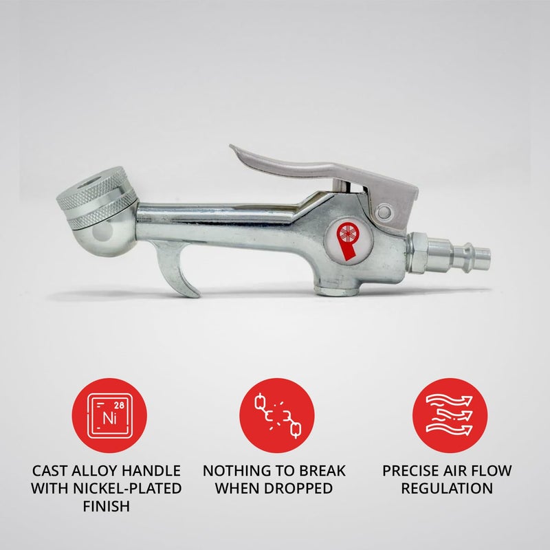 Prestacycle Prestaflator Mini, Bike Tire Inflator Head, Bicycle Air Pump Valve Presta Push-to-Inflate Tool for Air Compressor Lines, Presta Tire Inflator Head with Easy One-Hand Operation - Image 5