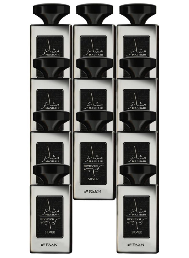 Mashaer 11 Pieces Mashair Silver Perfume 100ML - Image 1