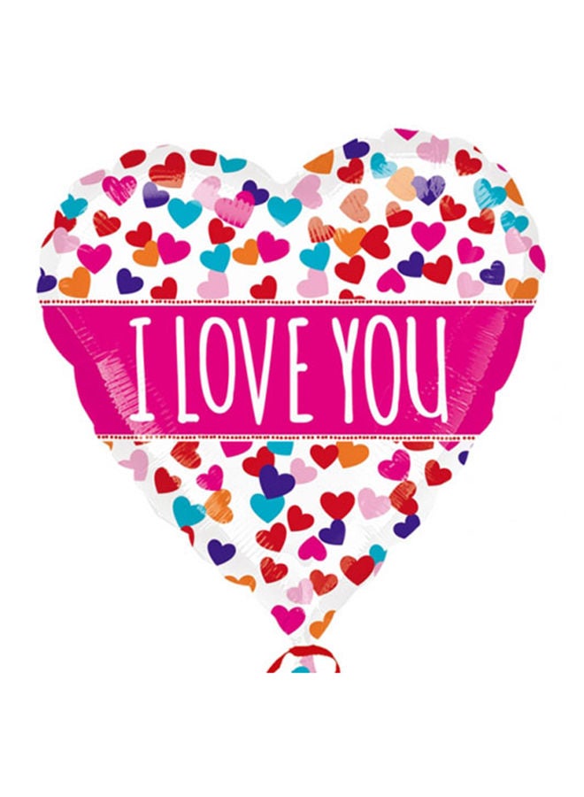 Loquat Love You Pink Banner Balloon 21inch