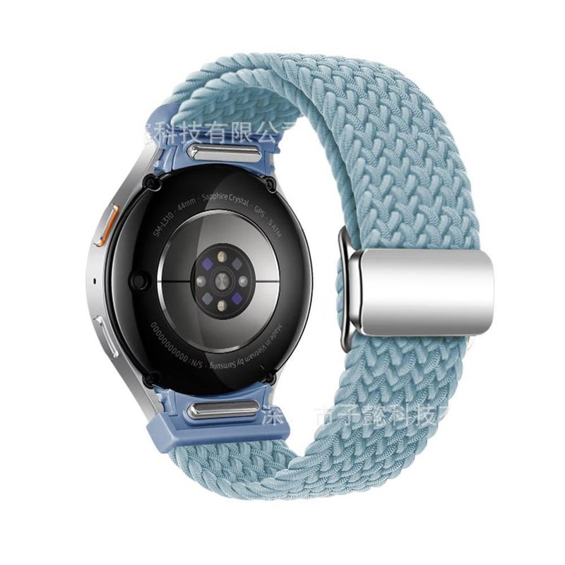 سوار ساعة ذكية باللون وردي قابل للتعديل سوار نايلون حلقي متوافق مع Samsung Galaxy Watch 7 بملاءمة قابلة للتعديل وحزام بديل - Image 5