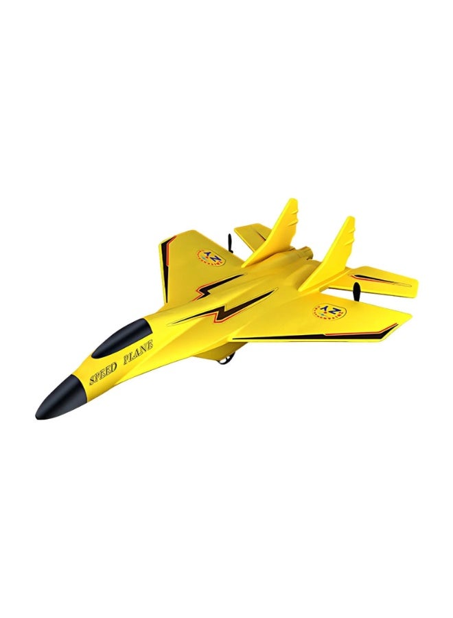 DubaiGallery RC Plane Yellow 2.4GHz 2 Channel Remote Control Plane Jet Fighter Airplane with GYRO for Kids and Beginners - Image 2
