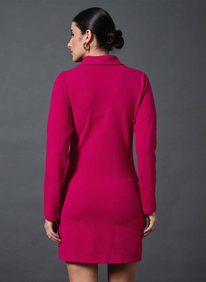 SASSAFRAS Shawl Collar Blazer Dress for Women - Image 4