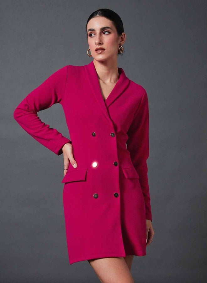 SASSAFRAS Shawl Collar Blazer Dress for Women - Image 1