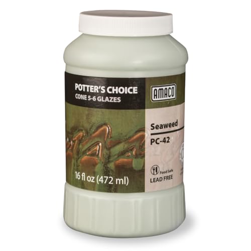 AMACO Potters Choice PC42 Seaweed Deep Green High Fire Glaze Pint 16 oz 473 mL Layerable MidHigh Fire Cone 56 PC Liquid Ceramic Pottery Glaze for Bisque - Image 3