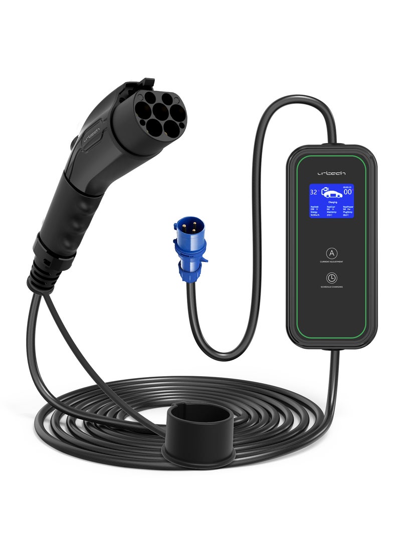 urtech URTECH 7kW GBT EV Charger | Professional Portable Charging Station | Smart LCD Control | Complete Installation Kit  - Image 1