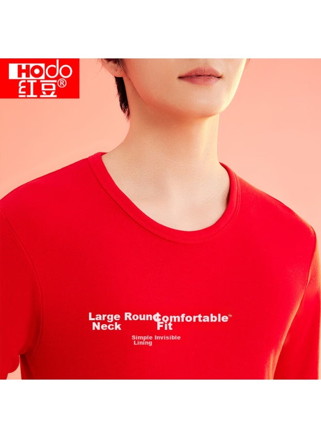 Hongdou Men's Autumn Underwear Set, Pure Cotton Round Neck Thermal Top And Bottom, Thin Base Layer Thermal Underwear - Image 4