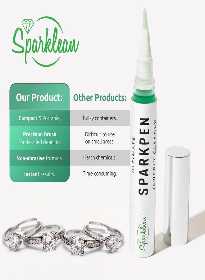 SPARKLEAN PREMIUM JEWELRY CLEANER PEN | Cleans Diamond Rings, Silver, Gold, and Metal | Includes a Brush and Specialized Jewelry Cleaning Solution | 400 Uses per Unit | 4 Milliliters - Image 5