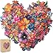 Mys Aurora Puzzles for Adults Heart Flower Wooden Puzzles 300 Pieces Unique Shaped Jigsaw Puzzles Birthday Gifts for Mom Adults and Kids Fun Challenge Family Game 126 x 122 Inch - Image 2