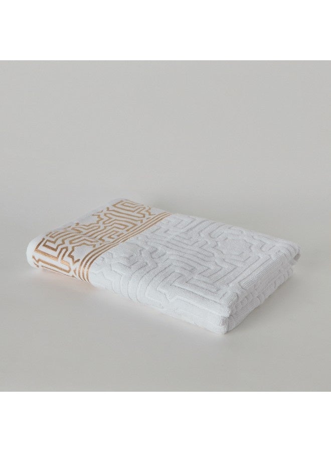 Home Box Skyline Mirage Lurex Patterned Cotton Bath Sheet 150 x 80 cm  - Image 4