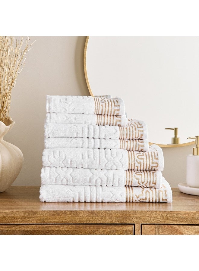 Home Box Skyline Mirage Lurex Patterned Cotton Bath Sheet 150 x 80 cm  - Image 3