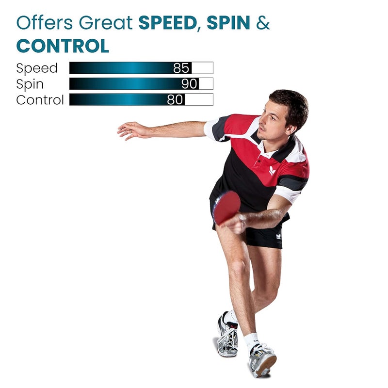 STAG مضرب تنس طاولة متقدم معتمد من ITTF | 180 جرام | متعدد الألوان | خشب - Image 4