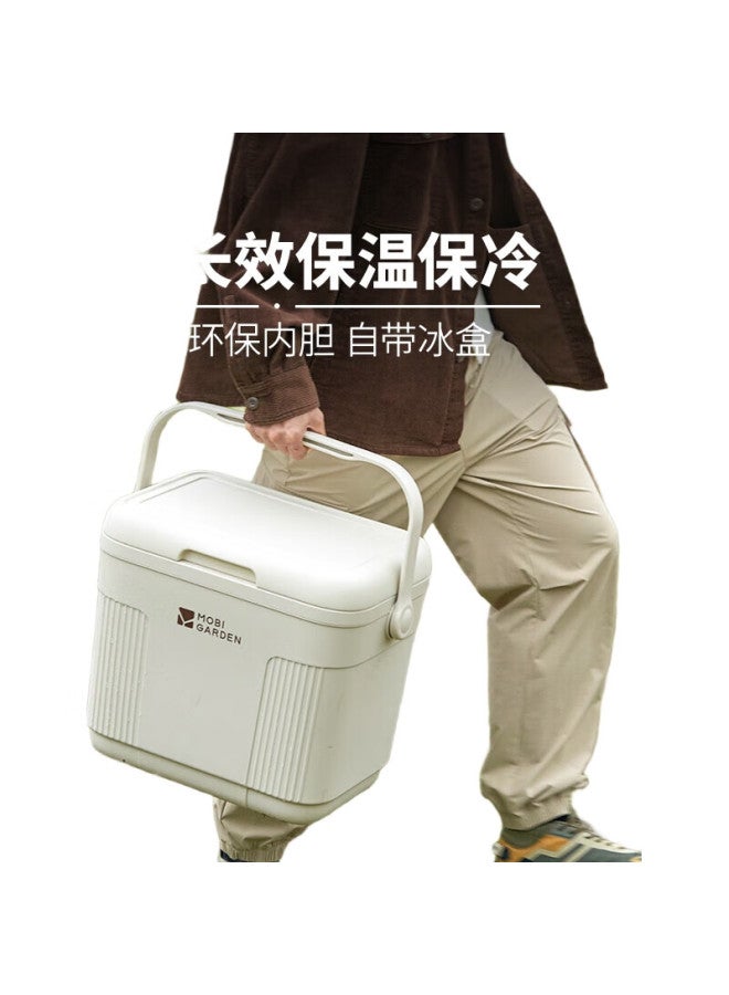 MOBIGARDEN Insulated Cooler Box, Outdoor Camping Large Capacity Storage Container, Frost-Proof 10L Nx24684004, Moonlight White - Image 2