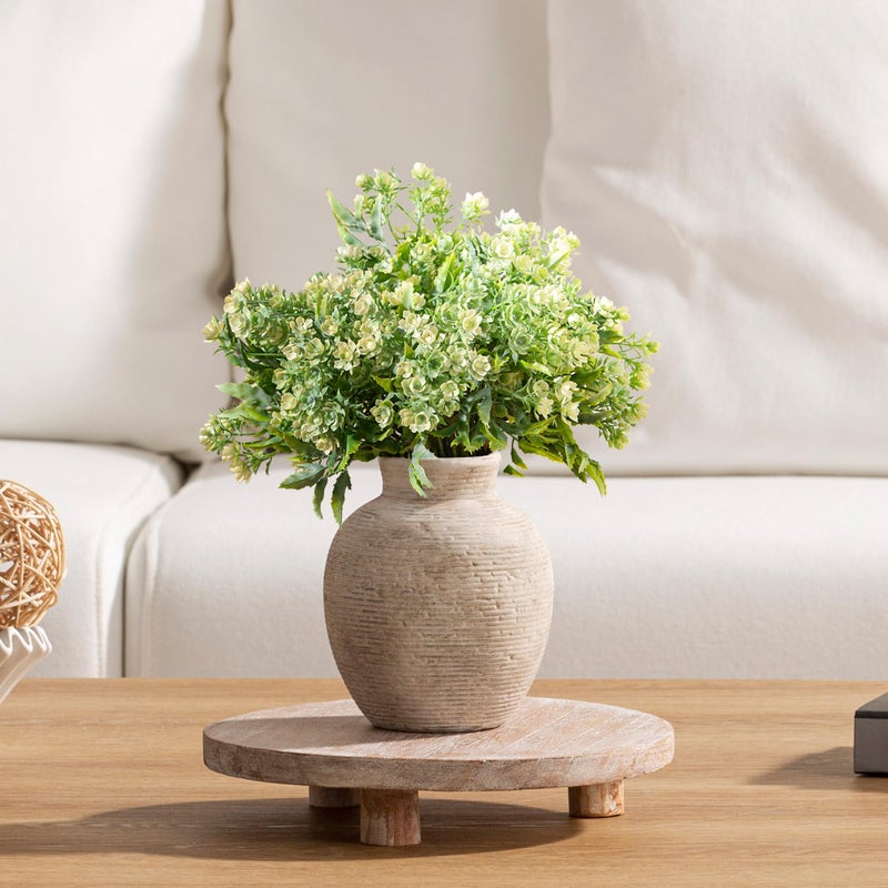Vanselia Ceramic Flower Vase Home Decor - Small Farmhouse Table Vases Rustic Vintage Living Room Kitchen Bedroom Decorations for House Book Shelf Office Coffee Desk Dining Fireplace (6" Retro) - Image 5