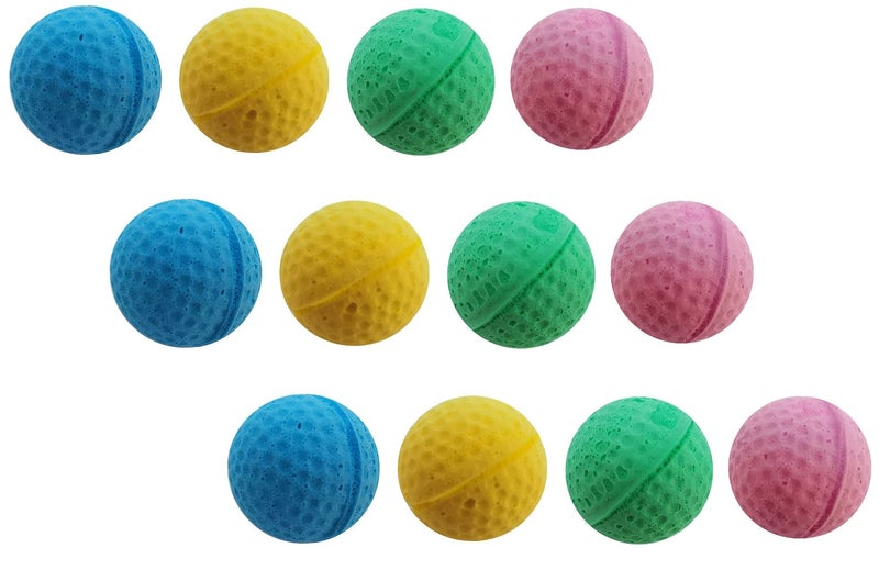 YnFag Foam Soccer Balls Cat Toys for Indoor Cats Cat Balls 12 Pcs Individual Color Balls - Image 2