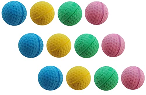 YnFag Foam Soccer Balls Cat Toys for Indoor Cats Cat Balls 12 Pcs Individual Color Balls - Image 1