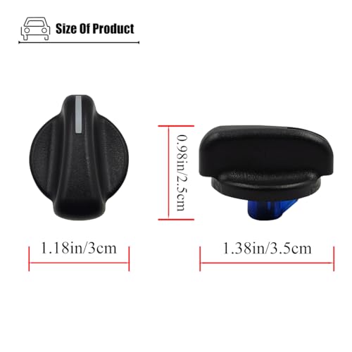 LXROAR01 3PCS AC Heater Switch Control Knob Compatible with Jeep Wrangler 1999-2006 Year, for Dodge Ram 1500 2500 3500 1998-2003 Year, for 05011218AC 5011218AC - Image 2