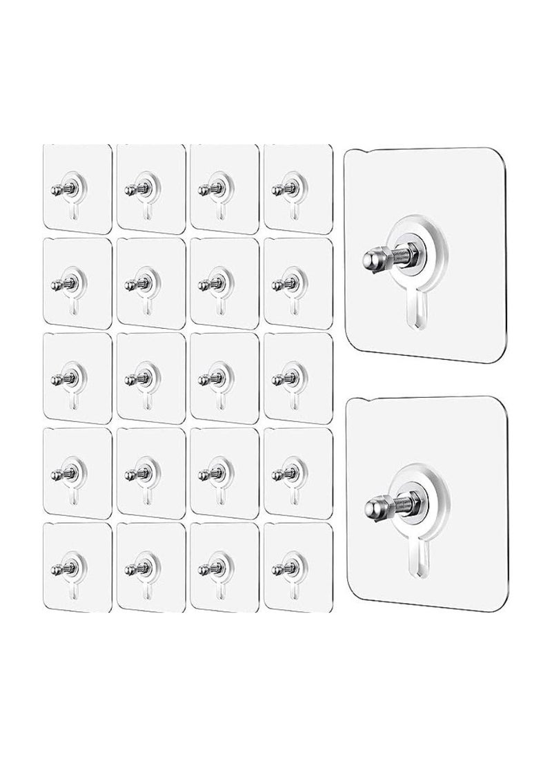 Generic - Self Adhesive Wall Hooks Screw Alternatives 20 Pieces - Image 1