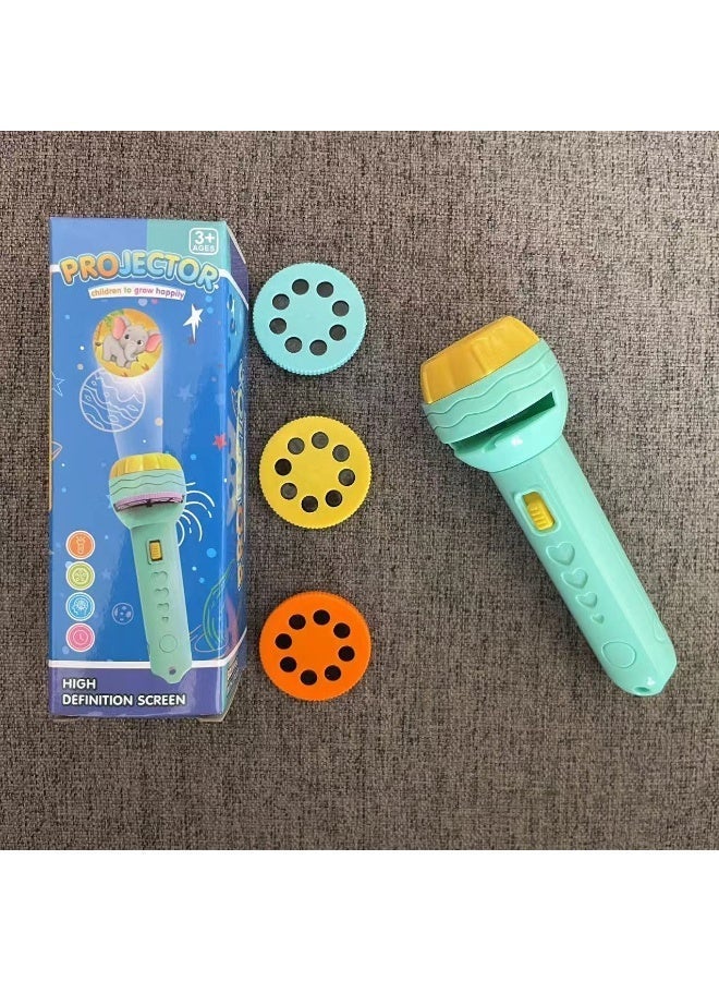 Kids Projection Flashlight Early Educational Toy, Slide Projector Torch with Dinosaur/Animal/Vehicle/Number Pattern Slides, Bedtime Soothing Sleep Aid Toy for Toddlers & Infants, Gift Box Packing - Image 2