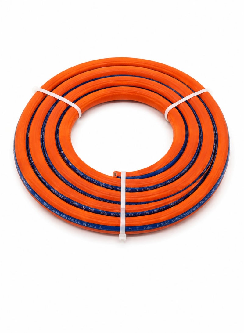 Essential 2 Meter Gas Hose Combo Made in Italy with 1/2" BS Male Connector & 2 Hose Clips, Flexible LPG Gas Pipe for Compatible Gas Stoves & Appliances - Image 2