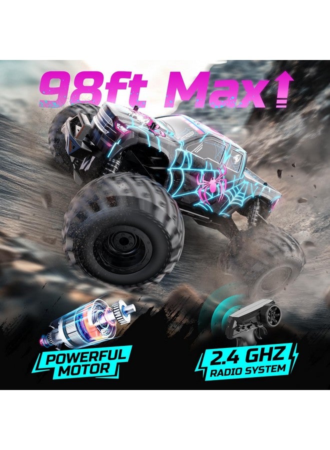 DEERC 1/16 Glowing Spider Remote Control Car - Fast Rc Cars W/2 Rechargeable Batteries For 30 Min Play, All Terrain Off-Road Monster Truck Toys For Boys Kids Age 4-7 8-12 Birthday Xmas Gift - Image 5