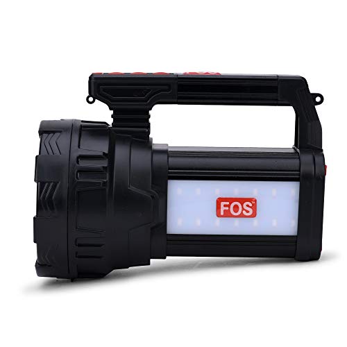 FOS LED Search Light 15W - 1500 Lumens (Operating Range 1 Km.) with Lithium Battery - Multi-Functional (Dual Side Work-Signal Light) Rechargeable Handheld Torch - Image 2