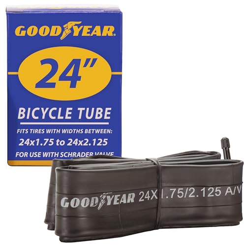 GOODYEAR أنبوب دراجة جوديير، 24 × 1.75/2.125 - أنبوب دراجة 16 بوصة مع مطاط بيوتيل - أنابيب دراجات جبلية موثوقة لركوب الدراجات المتميز - 24 × 1.75/2.125 - Image 1